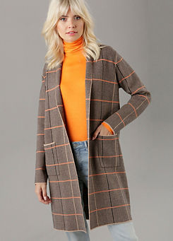 Selected Check Design Long Blazer by Aniston