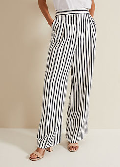 Selene Stripe Wide Leg Suit Trousers by Phase Eight