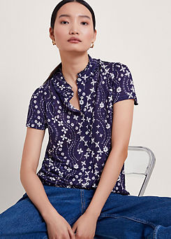 Serena Floral Linen Top by Monsoon