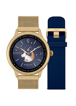 Series 19 Smart Calling Watch with interchangeable Cobweb Gold Mesh and Ink Silicone Straps by Radley London
