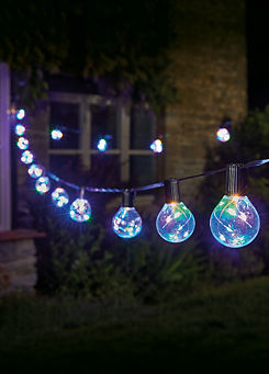 Set of 10 Connectable Firefly Multi Coloured Festoon Lights by Smart Garden
