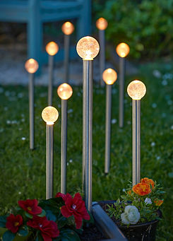 Set of 10 Glowball Stake Lights by Smart Garden