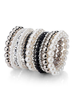 Set of 12 Beaded Bracelets by bonprix
