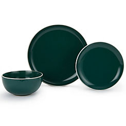 Set of 12 Piece Emerald Green Dinner Set by Waterside
