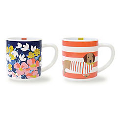 Set of 2 Bright Side Stackable Mugs by Joules