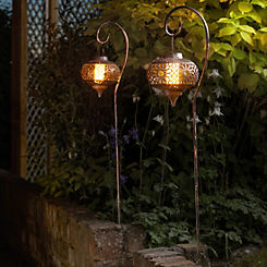 Set of 2 Osman Flaming Lanterns by Smart Garden
