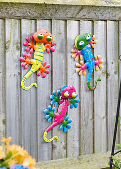 Set of 3 Gecko Wall Art by Smart Garden