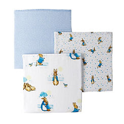 Set of 3 Peter Rabbit Baby Collection Muslin Squares by Beatrix Potter