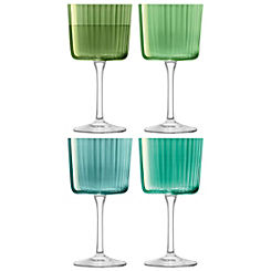 Set of 4 Gems Wine Glasses 250ml Assorted Jade by LSA