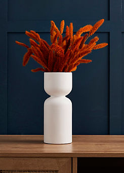 Shaped Ceramic Vase White by Chic Living