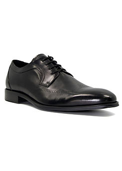 Sheath Black Leather Derby Shoes by Dune London