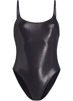 Shiny Scoop Back One Piece Swimsuit by Calvin Klein