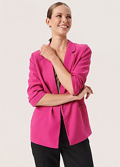 Shirley Three-Quarter Sleeve Open Front Blazer by Soaked in Luxury