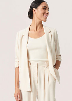 Shirley Three-Quarter Sleeve Open Front Blazer by Soaked in Luxury
