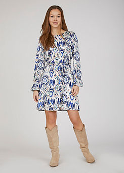 Short Airy Print Dress by Sisters Point