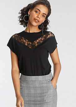 Short Sleeve Lace T-Shirt by Laura Scott