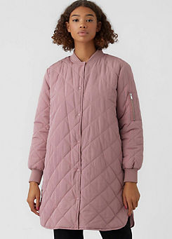 Short Stand-Up Collar Quilted Coat by Vero Moda