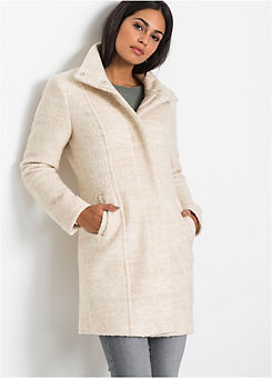 Short Wool Blend Coat by bonprix