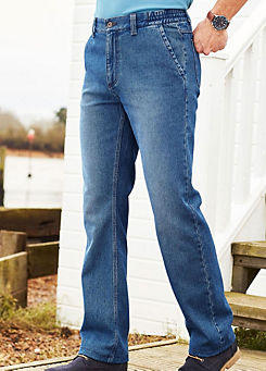 Side Elasticated Jeans by Cotton Traders