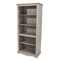 Sierra Grey & Pine 5 Shelf Tall Bookcase