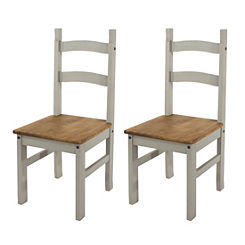 Sierra Grey Pair of Dining Chairs