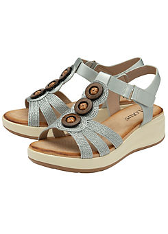 Silver Galli Sandals by Lotus