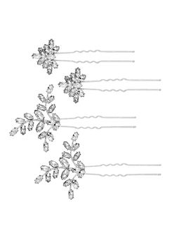 Silver Plated Clear Multipack Hairpin Set by MOOD by Jon Richard