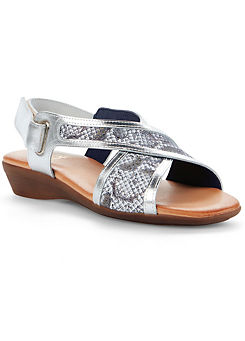 Silver Salta Snake Sandals by Riva