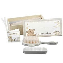 Silverplated Brush & Comb Set by Button Corner