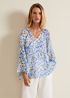 Simi Leaf Filcoupe Blouse by Phase Eight