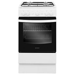 Single 50cm Gas Cooker IS5G1KMW/U - White by indesit - A Rated
