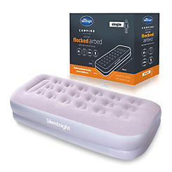 Single Electric Flocked Airbed - Grey by Silentnight
