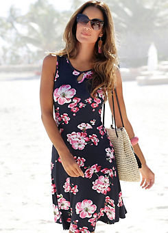 Sleeveless Floral Print Dress by beachtime