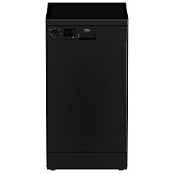 Slimline Dishwasher DVS04020B - Black by Beko