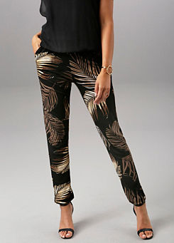 Slip-On Printed Trousers by Aniston