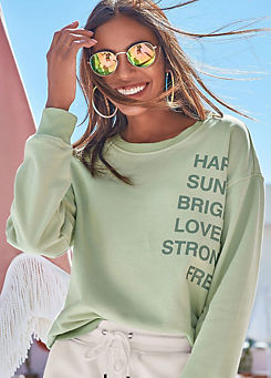 Slogan Print Sweatshirt by Buffalo
