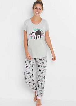 Sloth Print Pyjamas by bonprix