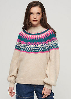 Slouchy Pattern Knit Jumper by Superdry