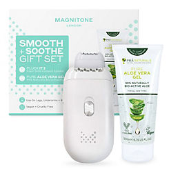 Smooth + Soothe Gift Set - PluckIt2 Epilator + Aloe Vera Gel by Magnitone