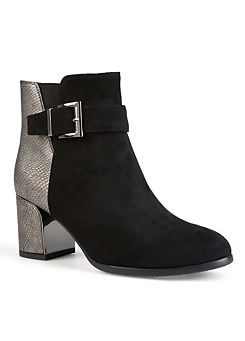 Snakeskin Heeled Ankle Boots by Lunar Exclusive