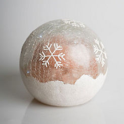 Snowflake Crackle Ball 12cm