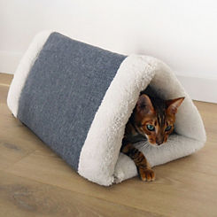 Snuggle Plush 2 In 1 Cat Comfort Den Bed