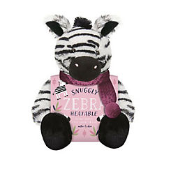 Snuggly Zebra Print Plush Toy with Heatable Insert in Gift Box by Milton & Drew
