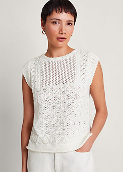 Sofia Stitch Knitted Vest by Monsoon