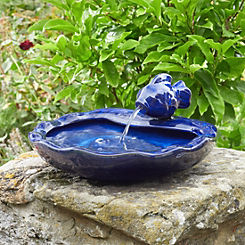 Solar Powered Ceramic Fish Water Feature by Smart Garden