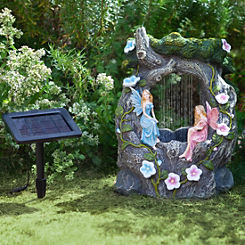 Solar Powered Elvedon Rainfall Garden Water Feature Fountain by Smart Garden