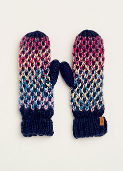 Space Dye Knitted Mittens by Brakeburn