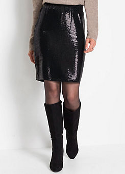 Sparkly Jersey Skirt by bonprix