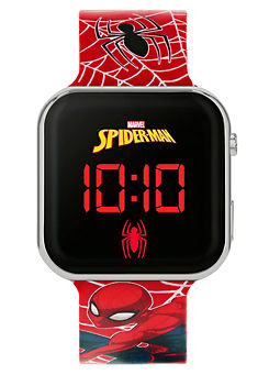 Spiderman Red Strap LED Watch by Disney Marvel