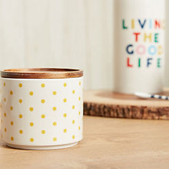 Spots Fine China Medium Cannister by Joules